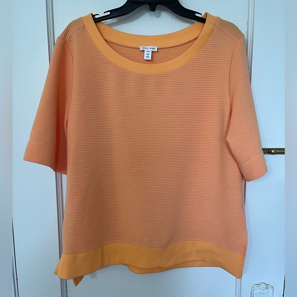 Tribal Jeans top, M, orange